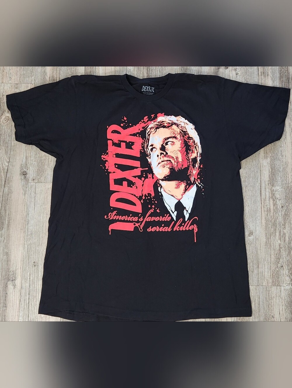 Dexter America's Favorite Serial Killer Mens Black Shirt XL